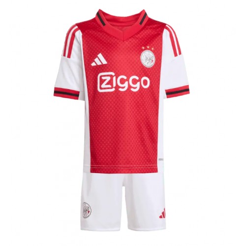 Ajax Steven Berghuis #23 Hjemmebanesæt Børn 2025-26 Kort ærmer (+ korte bukser)